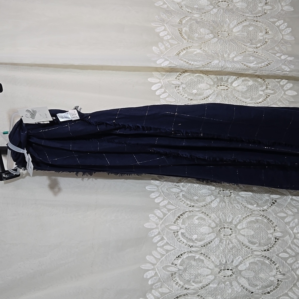 A New Day Navy & Gold Scarf NWT